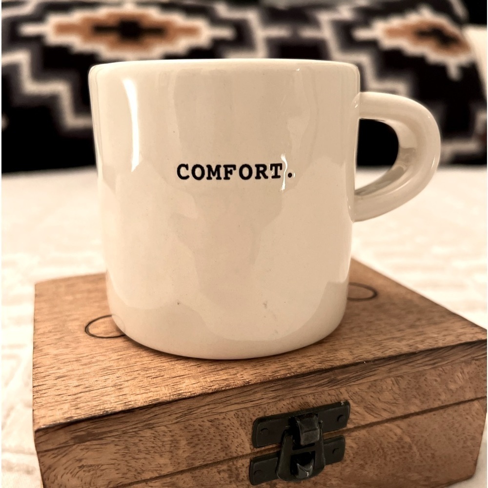 Rae Dunn by Magenta Vintage Mug – “COMFORT” – Typeset Font EUC